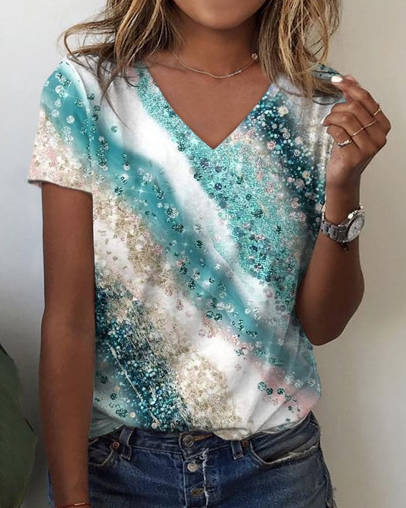 Gradiënt Blouse met V-hals