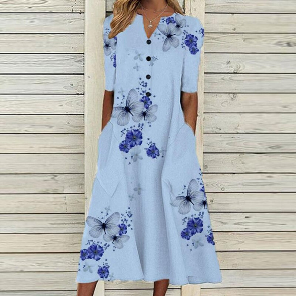 Lotte | Bloemenjurk met luchtige pasvorm voor dames