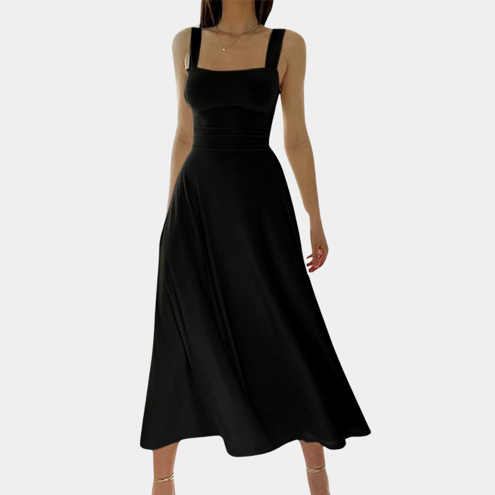 Isabelle | Elegante midi-jurk met taille vetersluiting voor dames