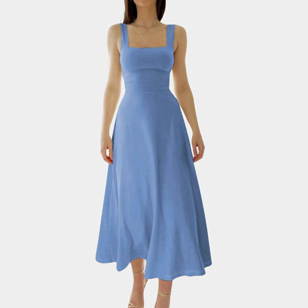 Isabelle | Elegante midi-jurk met taille vetersluiting voor dames