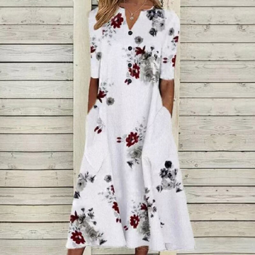 Lotte | Bloemenjurk met luchtige pasvorm voor dames