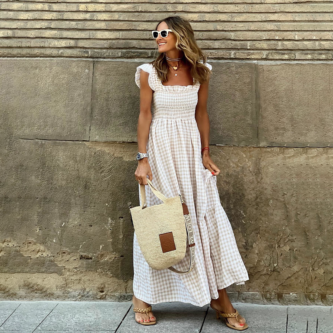 Livia | Lange mouwloze zomerjurk voor dames