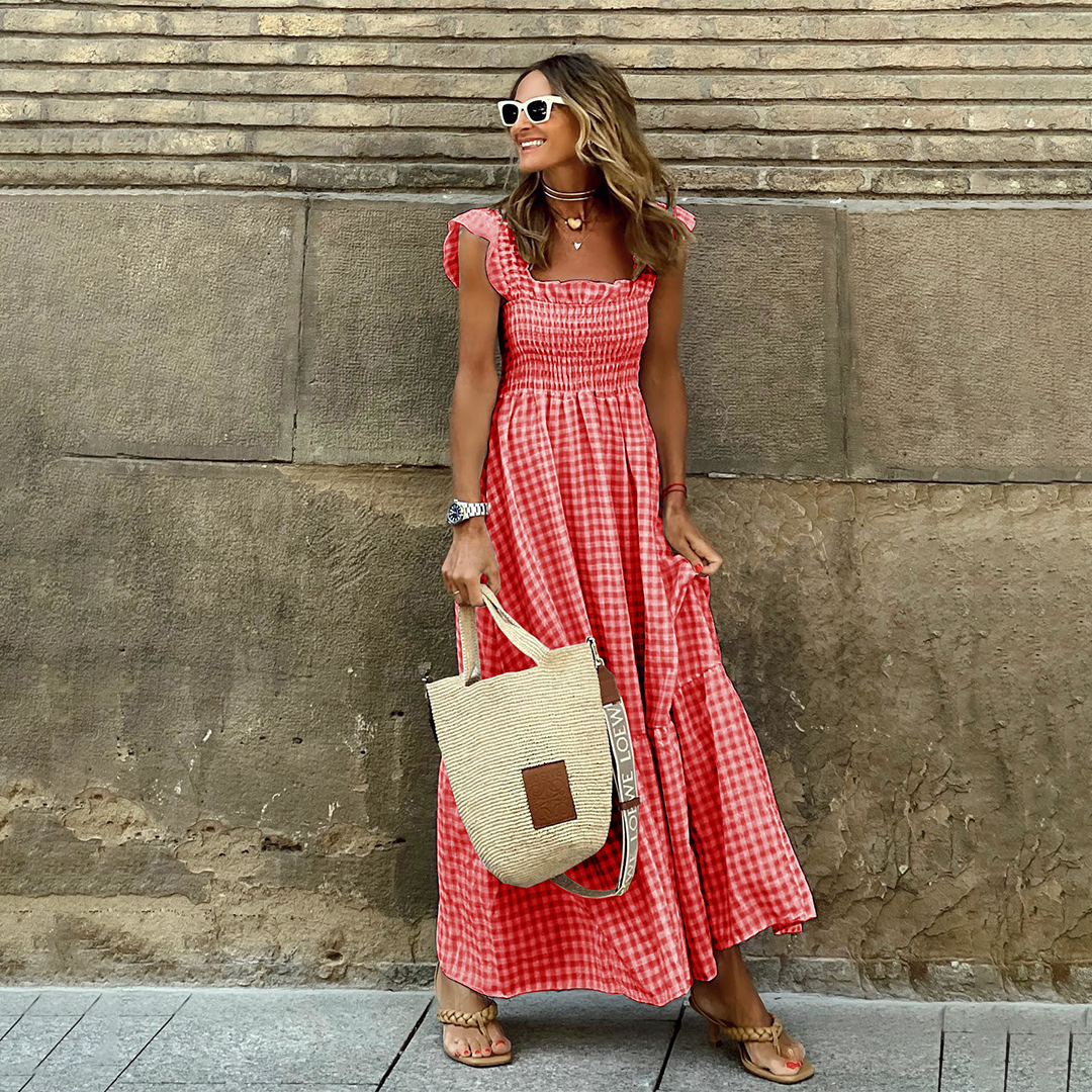 Livia | Lange mouwloze zomerjurk voor dames
