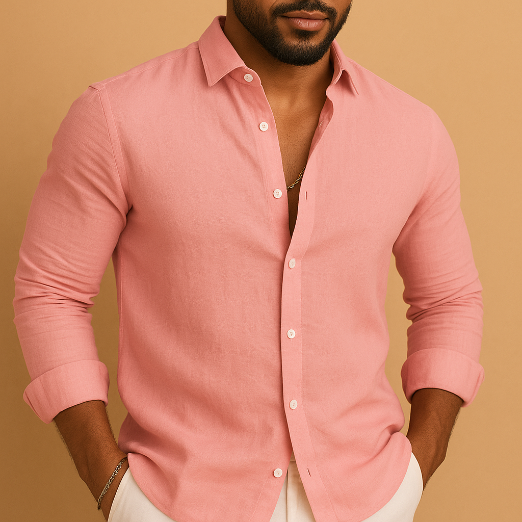 Lichtgewicht herenoverhemd met relaxte pasvorm, ademende stof en casual design, ideaal voor warme dagen en zomerse outfits.