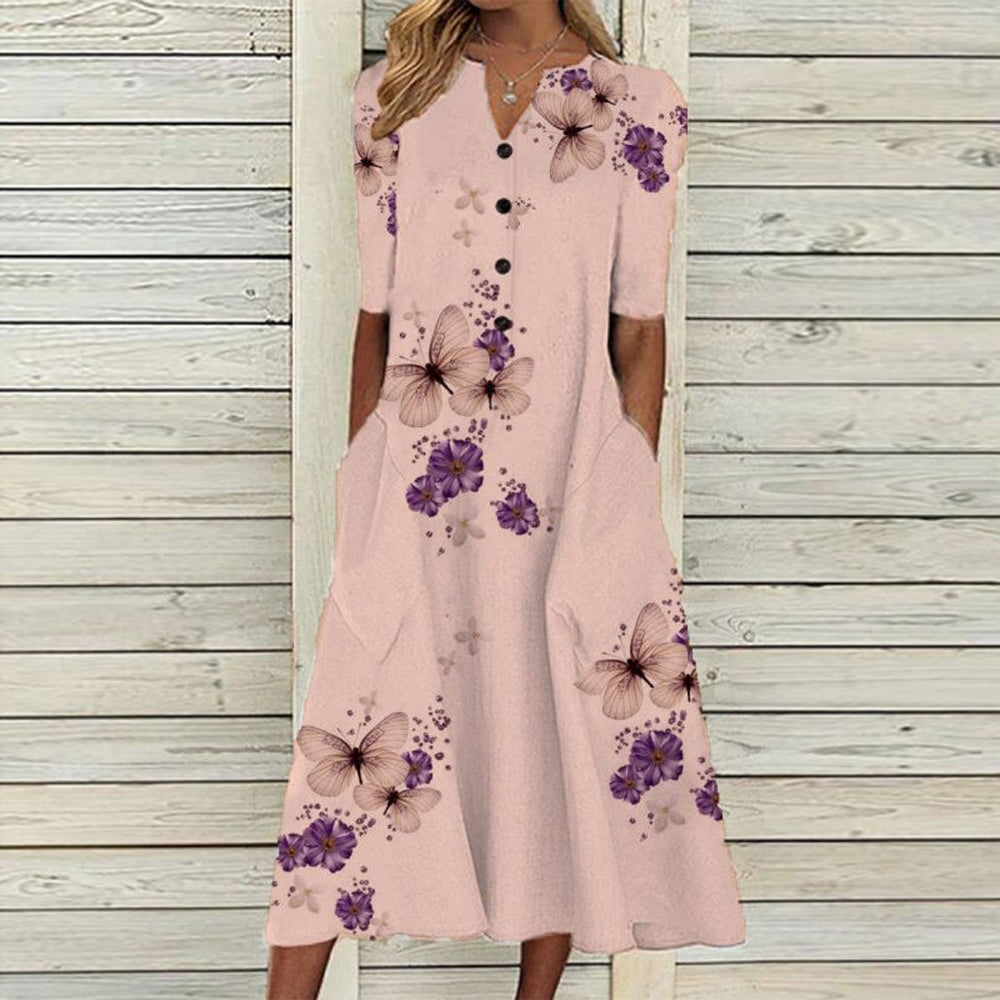 Lotte | Bloemenjurk met luchtige pasvorm voor dames