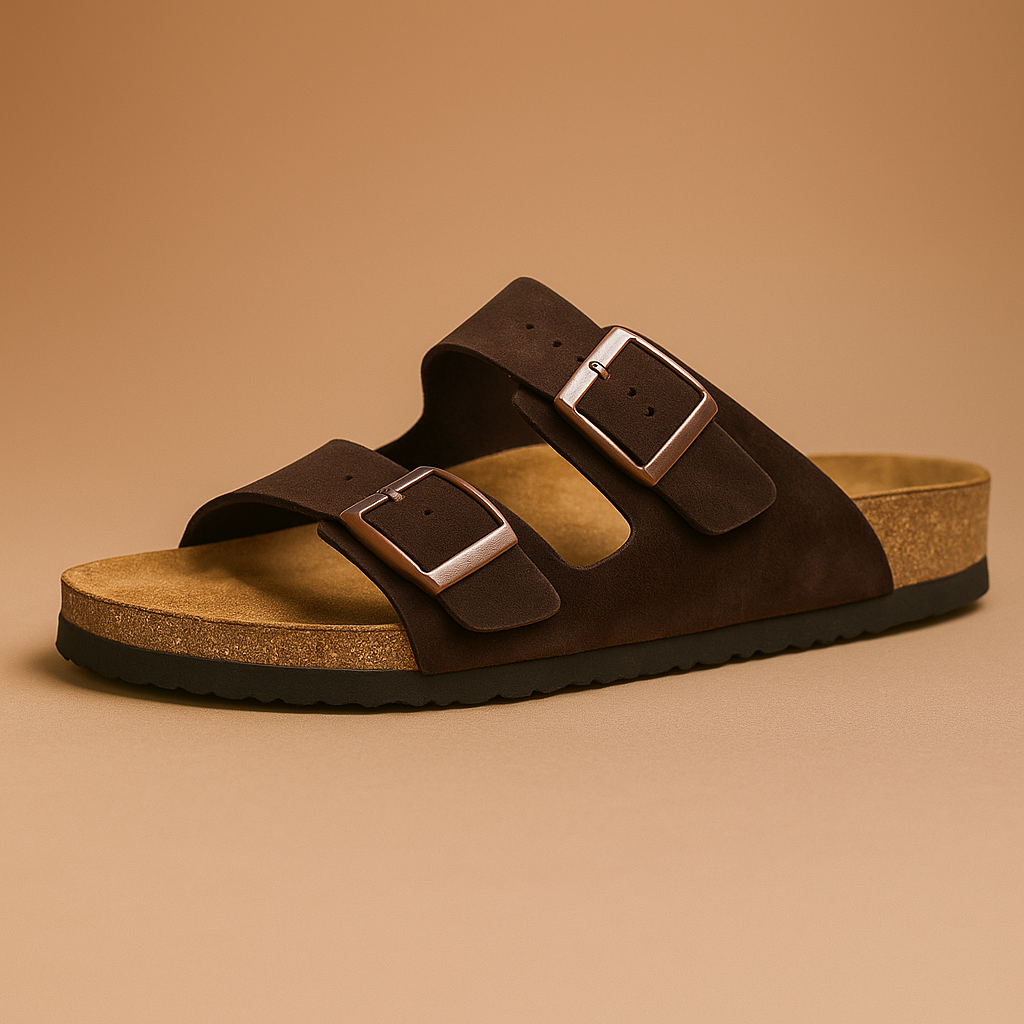 Vintage sandalen voor dames in Arizona-stijl met dubbele band en stevige zool, geschikt voor dagelijks gebruik en zomerse gelegenheden.