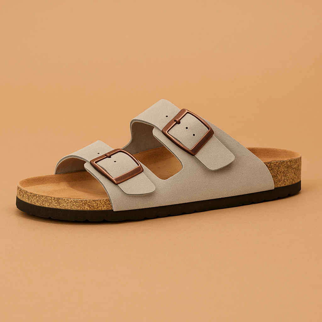 Vintage sandalen voor dames in Arizona-stijl met dubbele band en stevige zool, geschikt voor dagelijks gebruik en zomerse gelegenheden.
