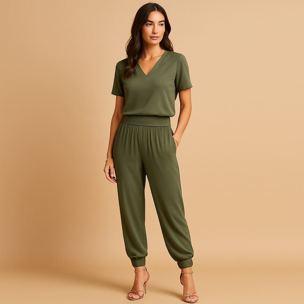 Dames set met bloemenprint, bestaande uit een top en bijpassende broek, ideaal voor een casual en modieuze zomerse look