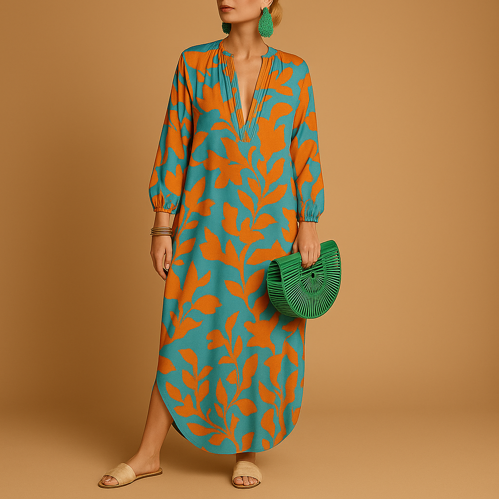 Boho maxi-jurk voor dames in lichte stof, ideaal voor zomerse dagen, festivals en stranduitjes