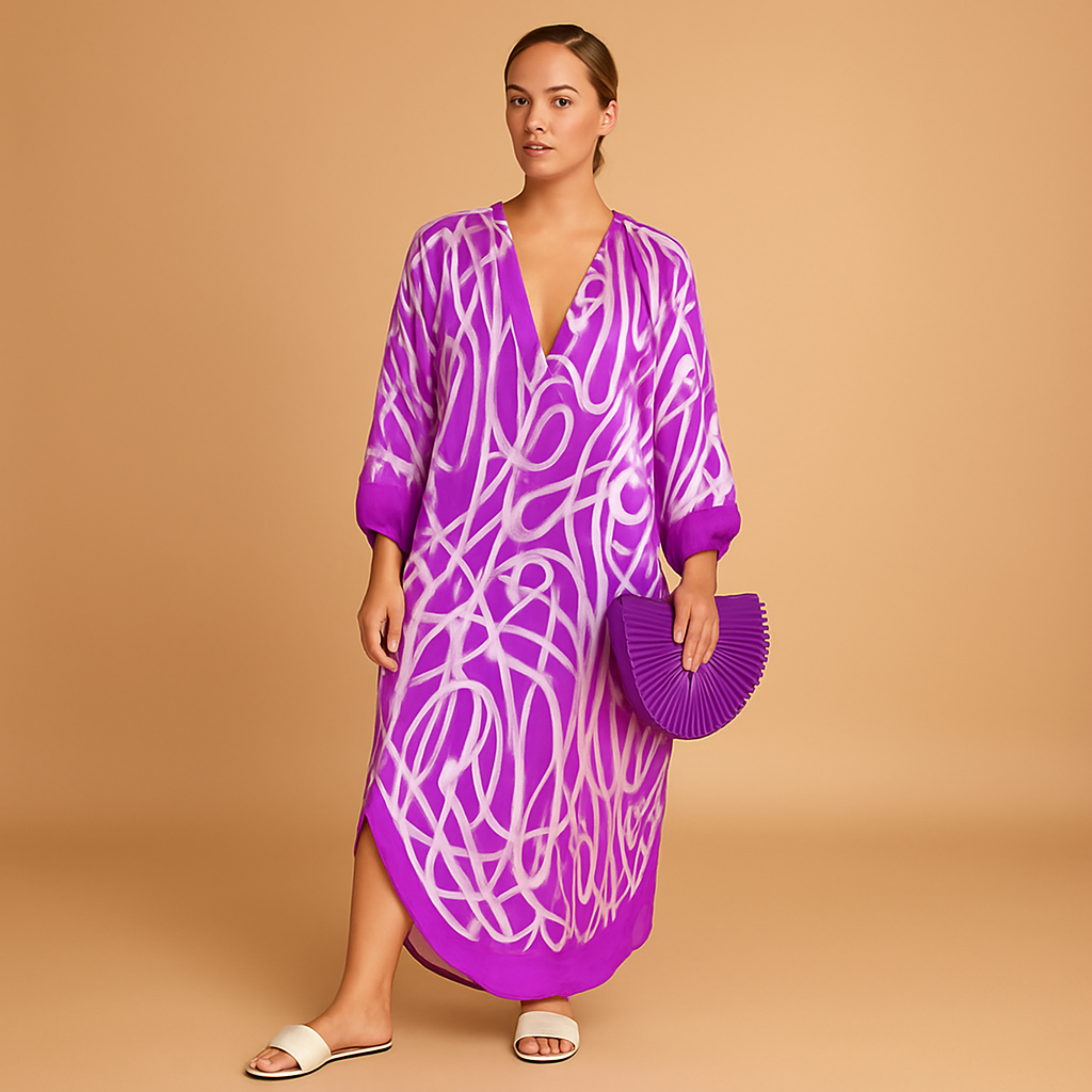 Boho maxi-jurk voor dames in lichte stof, ideaal voor zomerse dagen, festivals en stranduitjes