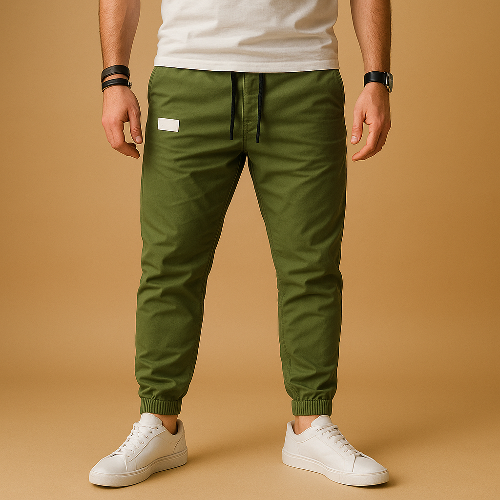 Cargo broek voor heren met meerdere zijzakken, beschikbaar in zwart, grijs, beige en groen – ideaal voor dagelijks gebruik en outdoor activiteiten