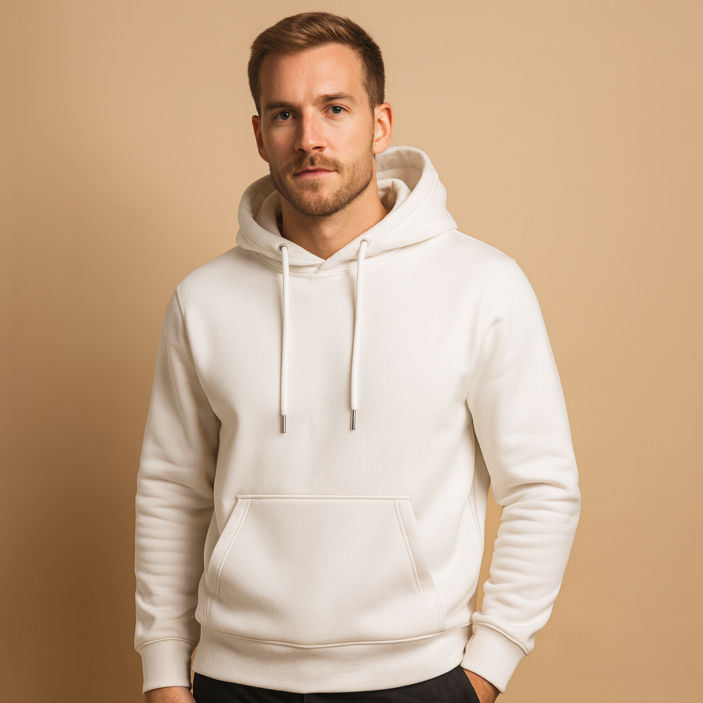 Casual heren hoodie met capuchon en kangoeroezak, zachte stof en comfortabele pasvorm. Perfect voor dagelijks gebruik en sportieve looks.