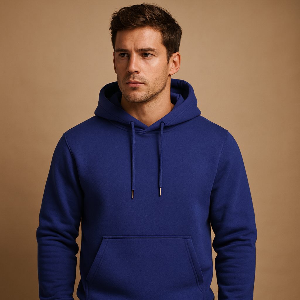 Casual heren hoodie met capuchon en kangoeroezak, zachte stof en comfortabele pasvorm. Perfect voor dagelijks gebruik en sportieve looks.