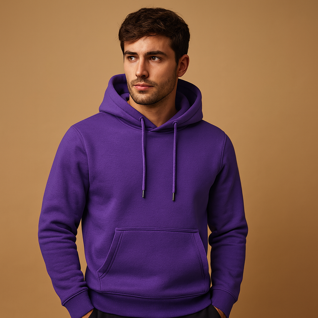 Casual heren hoodie met capuchon en kangoeroezak, zachte stof en comfortabele pasvorm. Perfect voor dagelijks gebruik en sportieve looks.