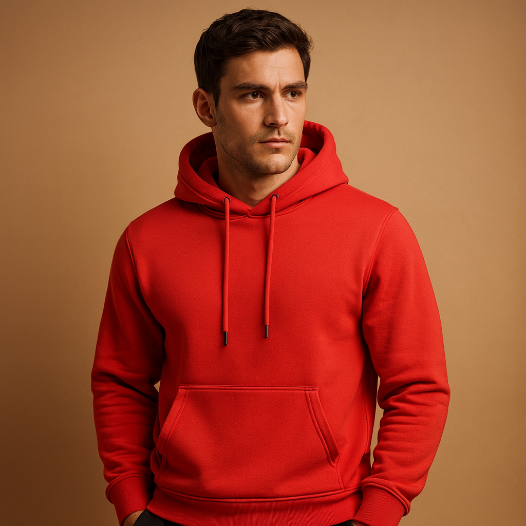 Casual heren hoodie met capuchon en kangoeroezak, zachte stof en comfortabele pasvorm. Perfect voor dagelijks gebruik en sportieve looks.