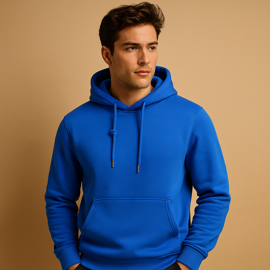 Casual heren hoodie met capuchon en kangoeroezak, zachte stof en comfortabele pasvorm. Perfect voor dagelijks gebruik en sportieve looks.