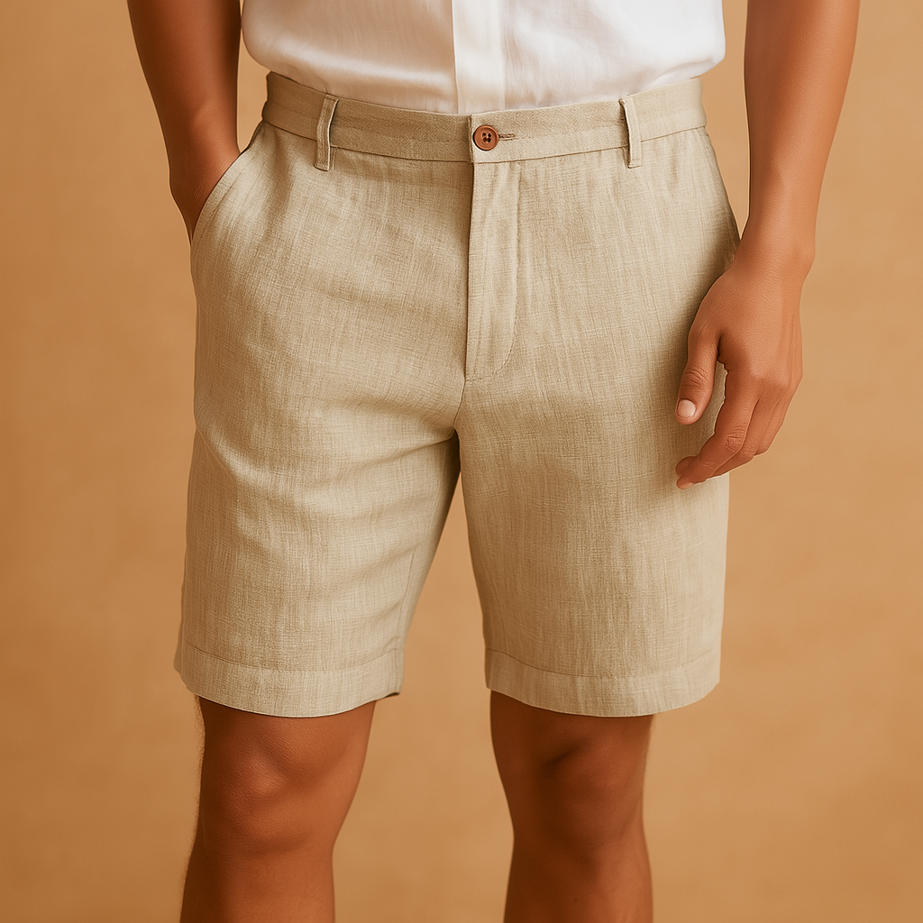 Casual short voor heren met elastische taille, ademende stof en relaxte pasvorm, ideaal voor zomerse dagen en stranduitjes.