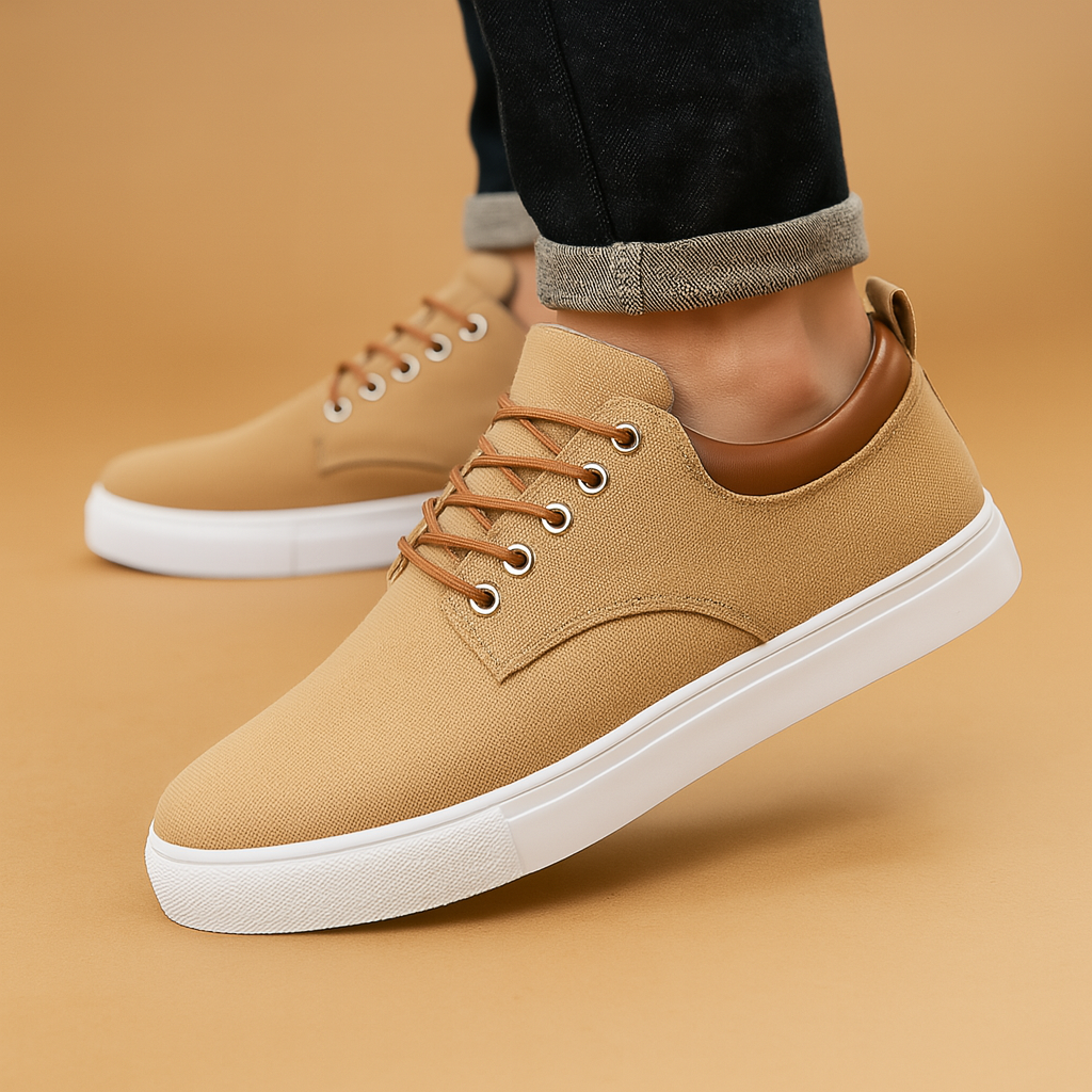 Instapschoenen voor heren met ondersteunende zool en comfortabele pasvorm, in bruine kleur – ideaal voor dagelijks gebruik en casual outfits.