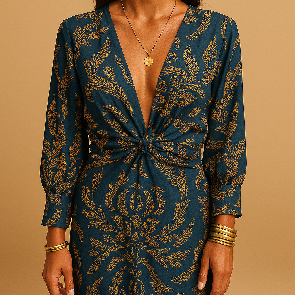 Luxe duurzame damesjurk van ademende katoenmix, geschikt voor alle seizoenen, minimalistisch A-lijn ontwerp voor casual en formele gelegenheden