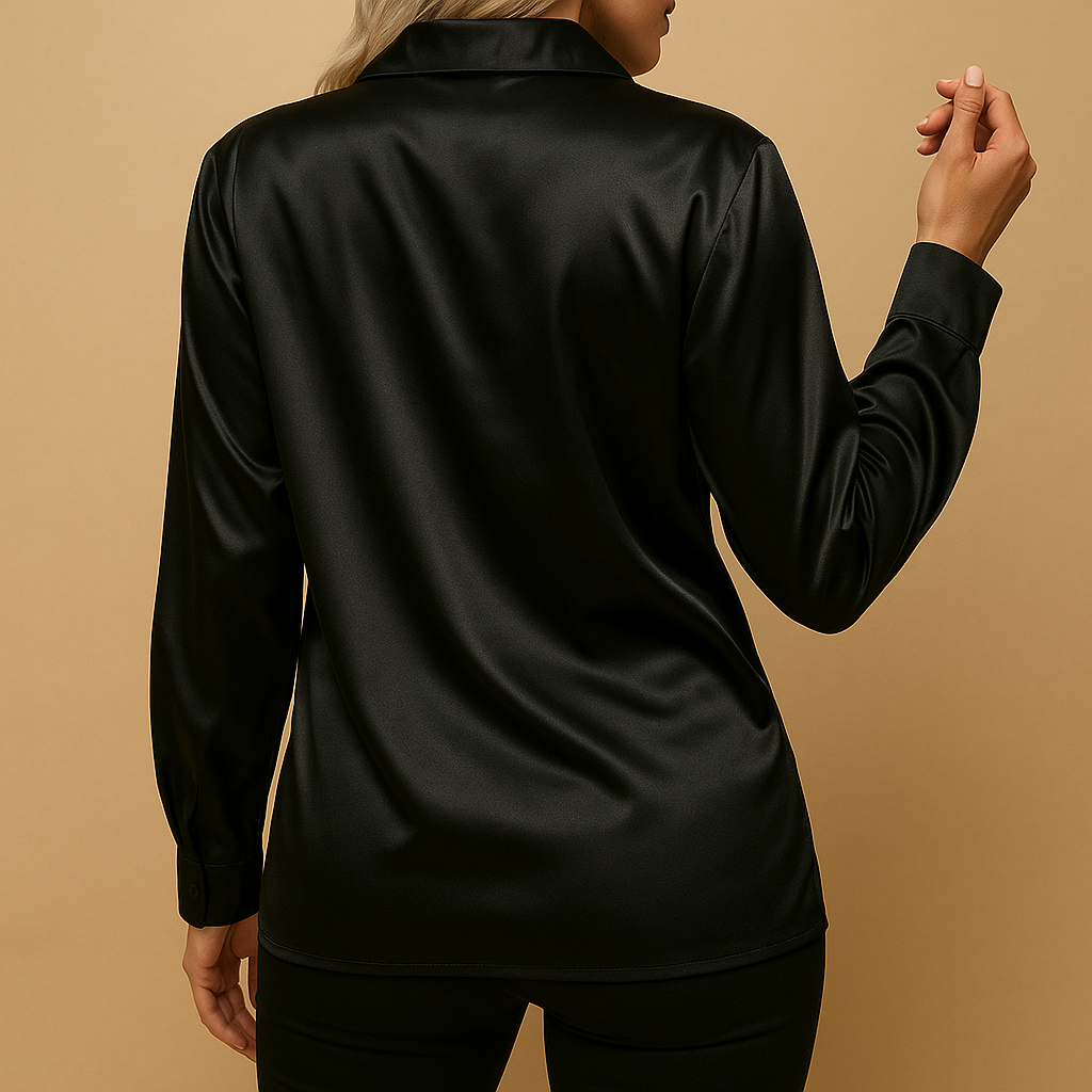 Tijdloze damesblouse met klassieke pasvorm en lichte stof, geschikt voor werk en dagelijkse gelegenheden