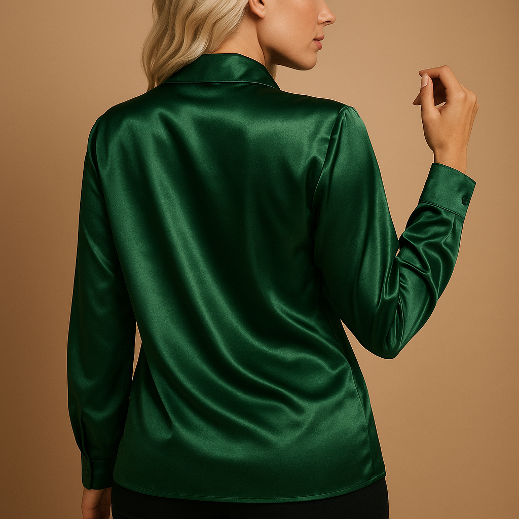 Tijdloze damesblouse met klassieke pasvorm en lichte stof, geschikt voor werk en dagelijkse gelegenheden