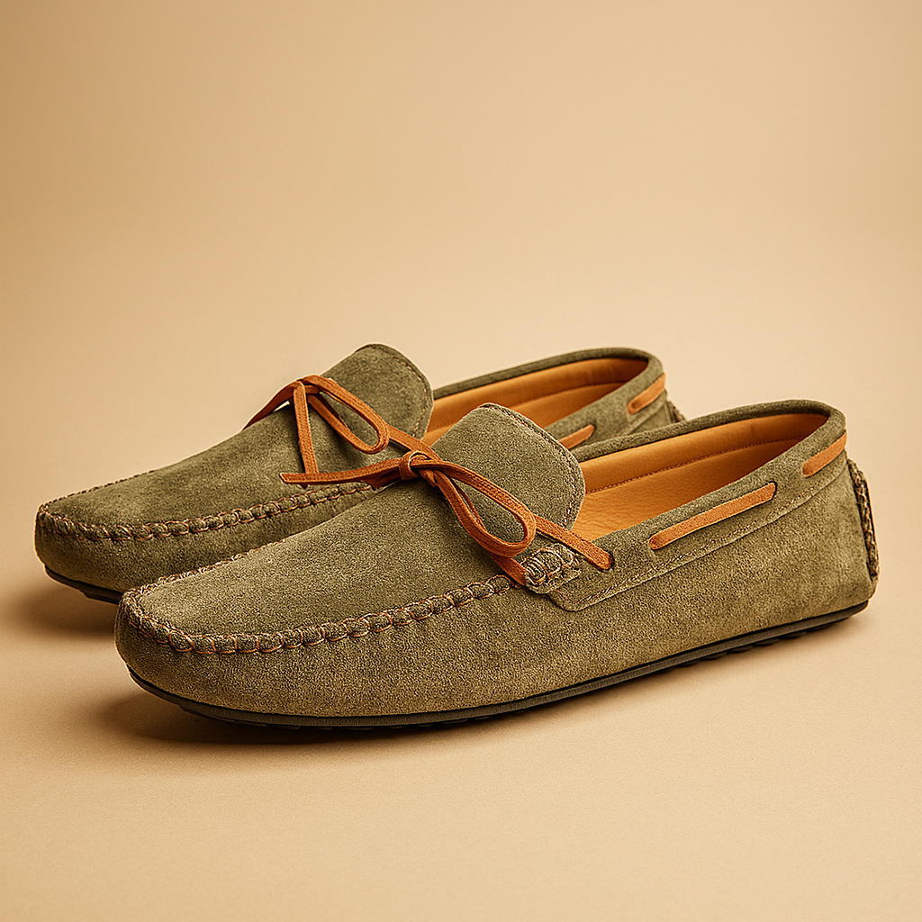 Elegante instappers voor heren met ademende afwerking, slip-on design en antislipzool – perfect voor dagelijks gebruik of formele gelegenheden.