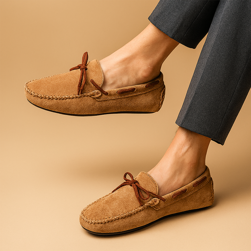 Elegante instappers voor heren met ademende afwerking, slip-on design en antislipzool – perfect voor dagelijks gebruik of formele gelegenheden.