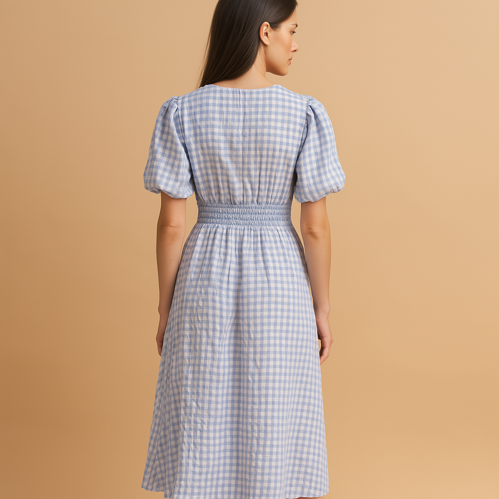 Flowy maxi-jurk voor dames met knoopsluiting en lange mouwen, perfect voor casual en formele gelegenheden het hele jaar door.