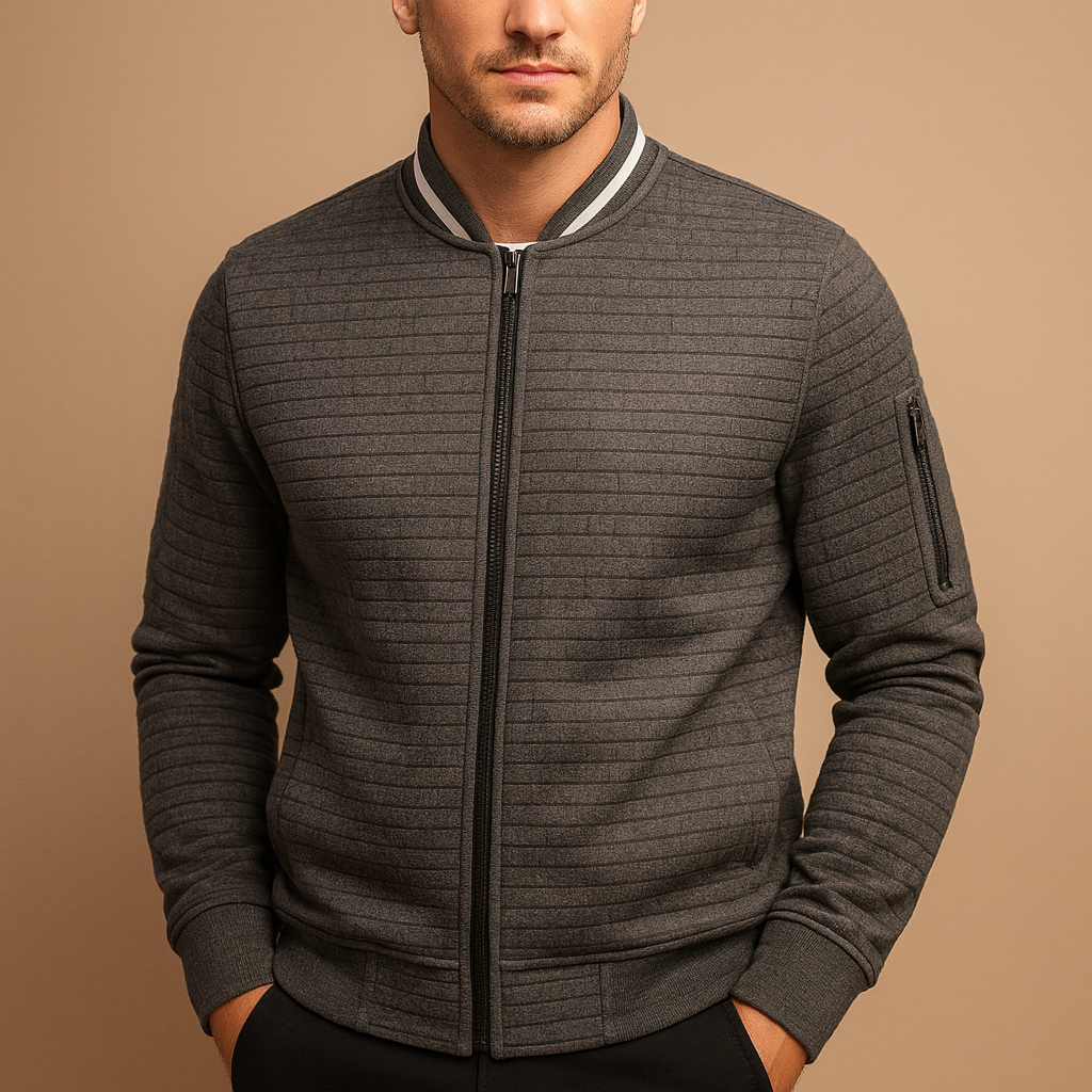 Gebreide heren trui met halve rits, kabelpatroon en regular fit. Comfortabel en stijlvol, ideaal voor herfst- en winterdagen.