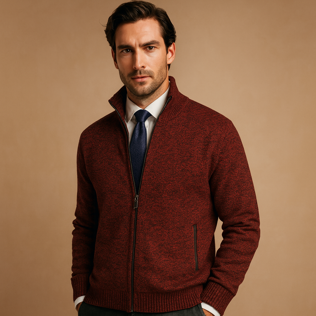 Heren vest met rits in een moderne en comfortabele stijl, ideaal voor casual en sportieve outfits tijdens de herfst en winter.