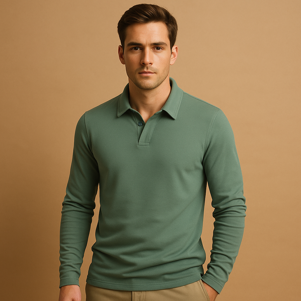 Heren poloshirt van katoen met klassieke pasvorm, ideaal voor warme dagen, casual en semi-formele outfits.