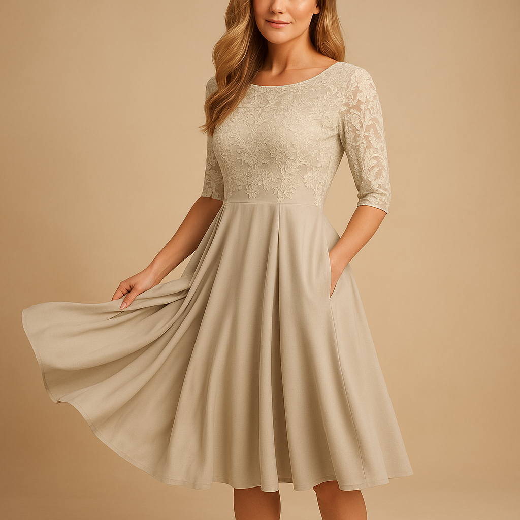 Lange zomerjurk voor dames met korte mouwen en ademende stof, perfect voor stranddagen, vakanties en zomerse evenementen