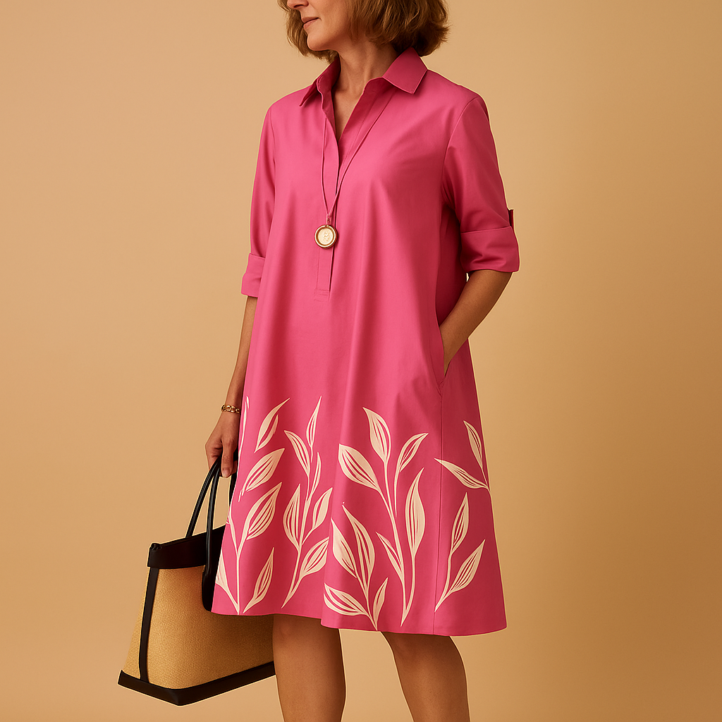 Elegante lentejurk voor dames met comfortabele pasvorm en luchtige stof, ideaal voor casual dagen of feestelijke gelegenheden