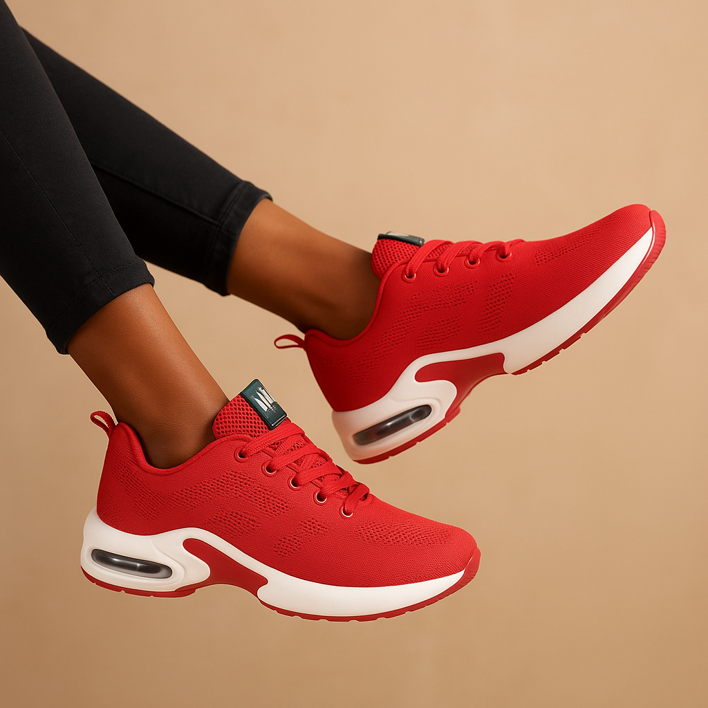 Lichtgewicht dames sneakers met ademende mesh stof en demping, perfect voor hardlopen, wandelen en casual gebruik