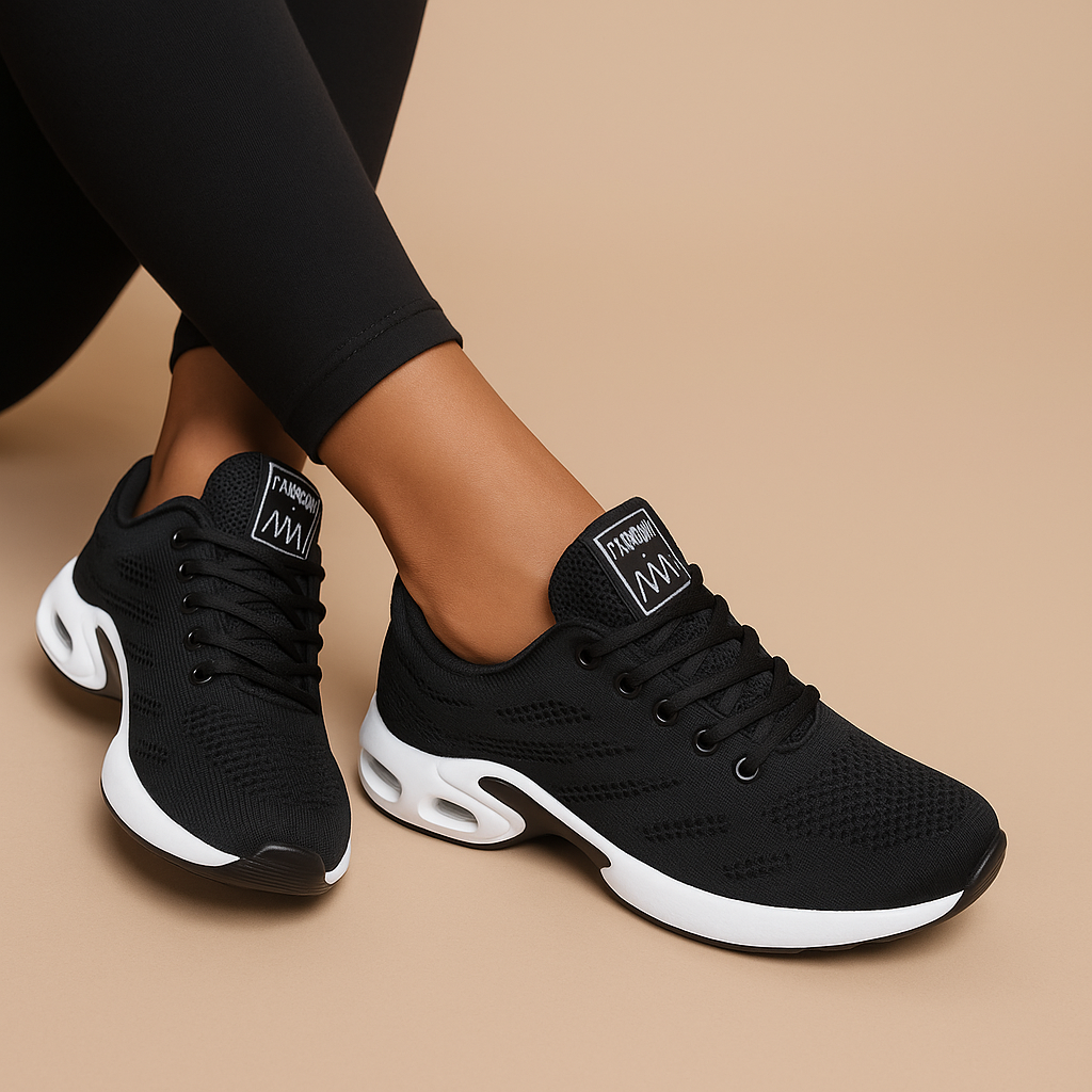 Lichtgewicht slip-on wandelschoenen voor dames met ademende stof en comfortabele zool, ideaal voor wandelen en dagelijks gebruik.