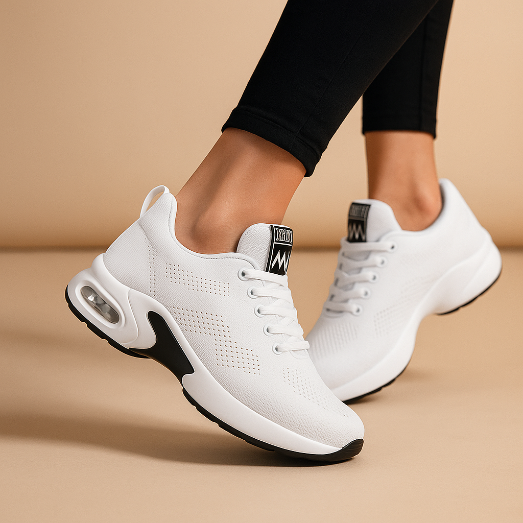 Lichtgewicht slip-on wandelschoenen voor dames met ademende stof en comfortabele zool, ideaal voor wandelen en dagelijks gebruik.