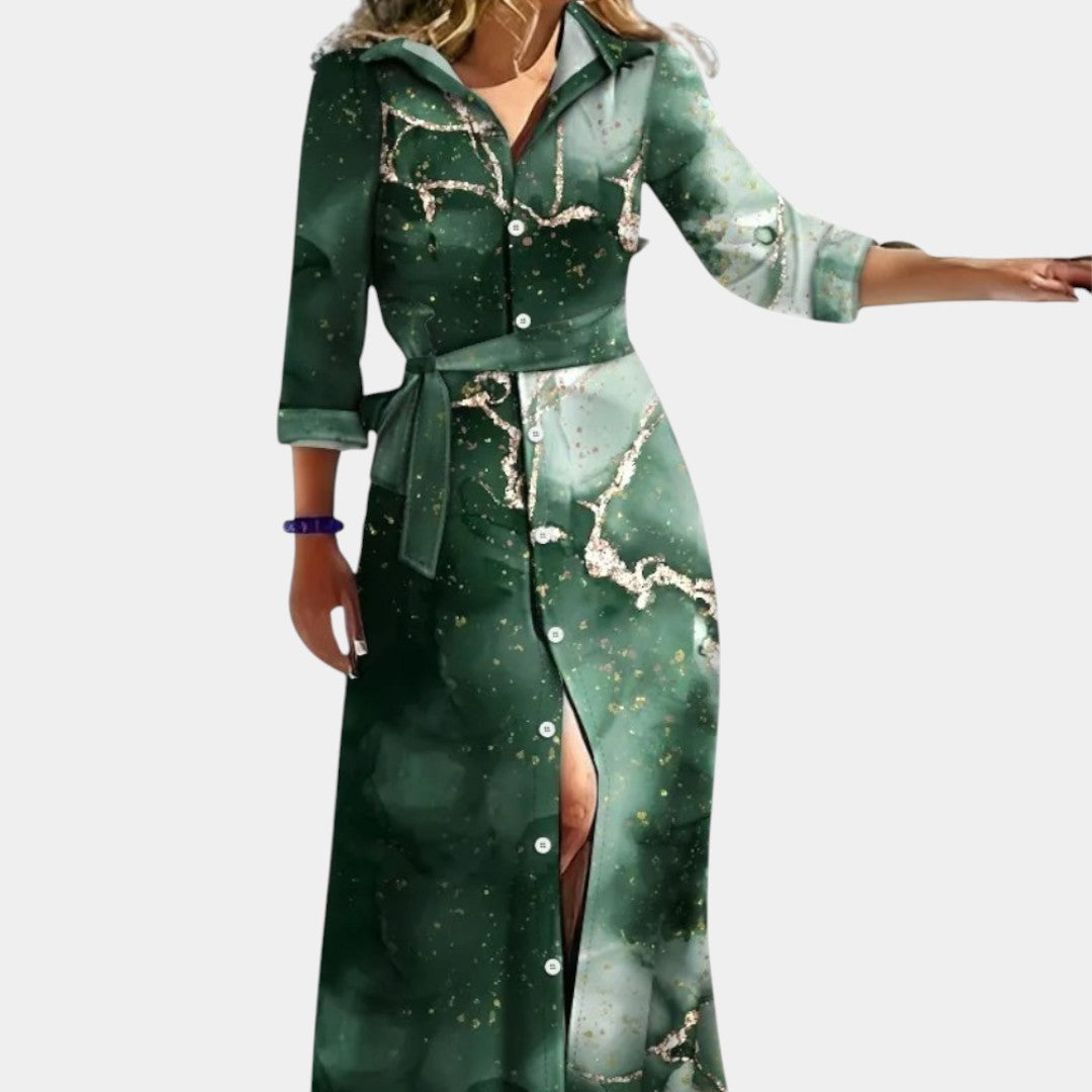 Luchtige lange zomerjurk voor dames met korte mouwen in diverse kleuren, ideaal voor casual en chique zomerdagen