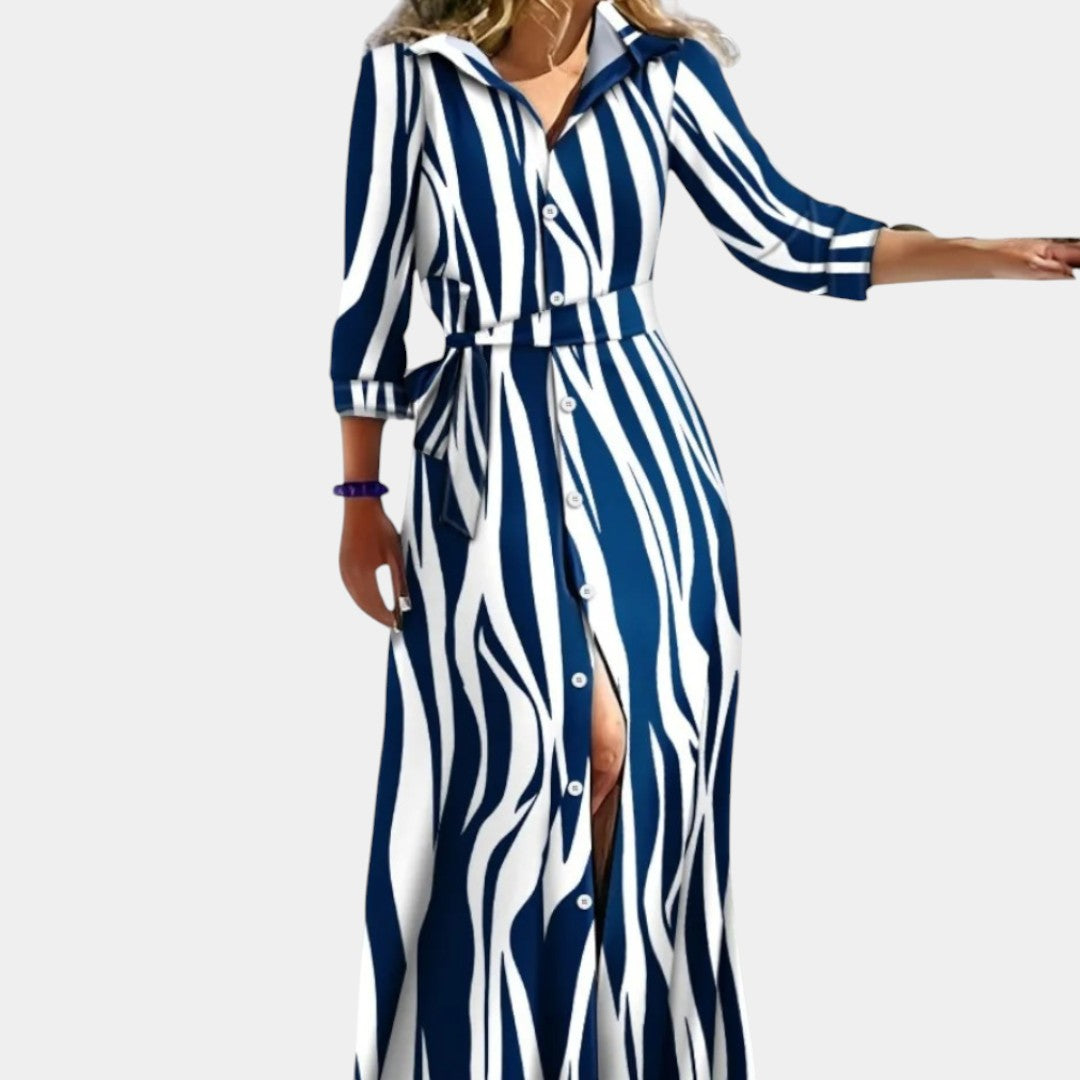 Luchtige lange zomerjurk voor dames met korte mouwen in diverse kleuren, ideaal voor casual en chique zomerdagen