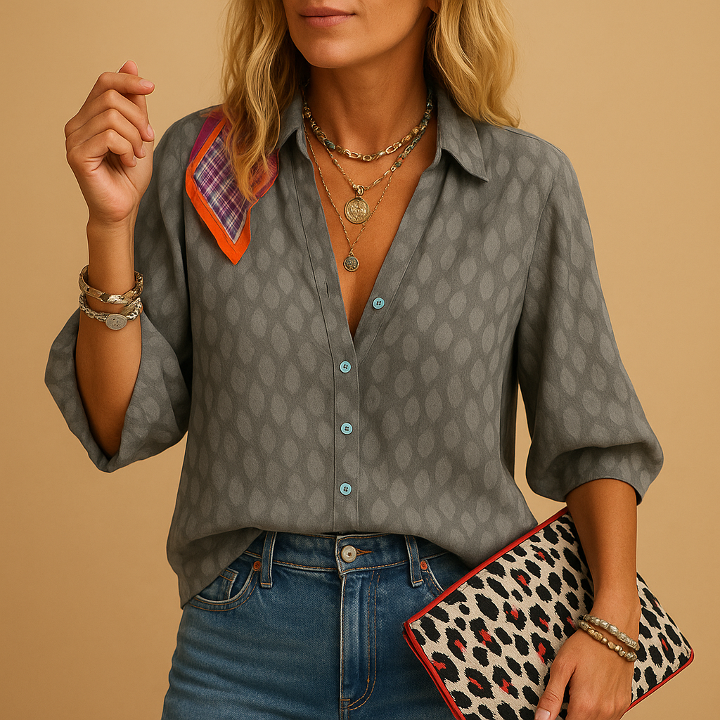Dames zomerblouse met luchtige pasvorm en vrouwelijke stijl, ideaal voor casual gelegenheden en warme dagen