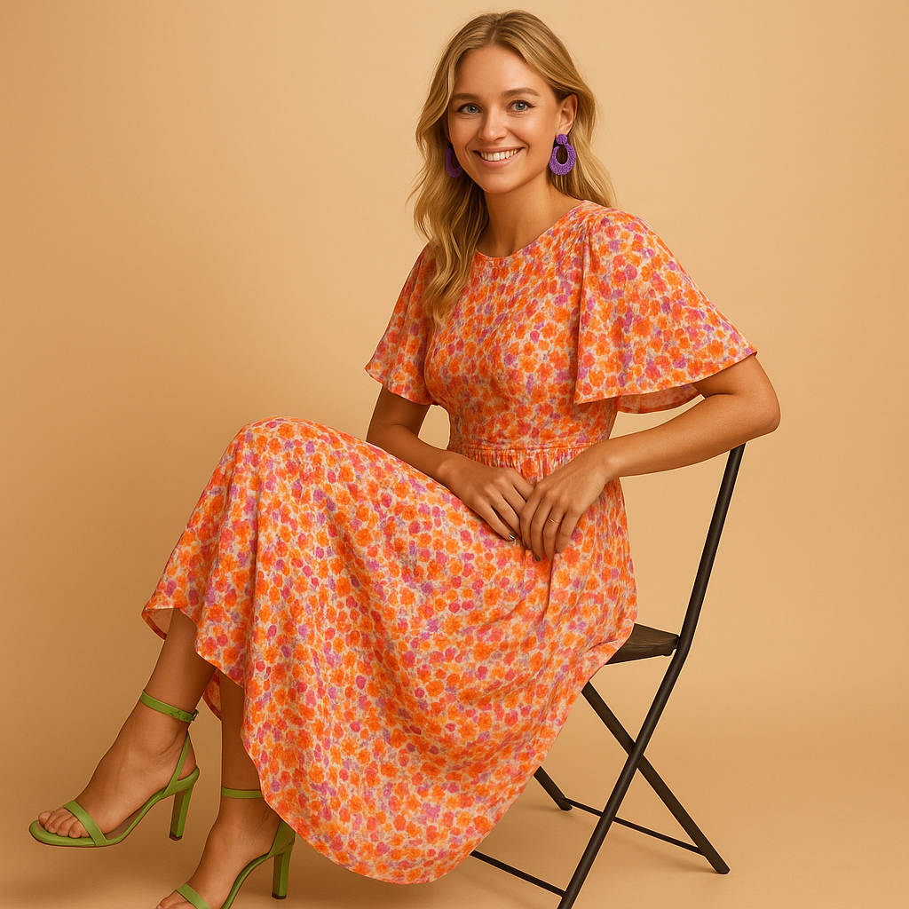 Luchtige maxi zomerjurk met V-hals en bloemenprint voor dames, ideaal voor casual en feestelijke zomerse gelegenheden