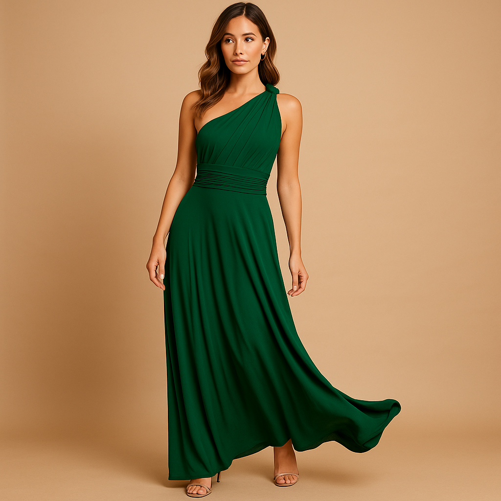 Veelzijdige dames wikkeljurk met verstelbare stijlopties en flatterende pasvorm, ideaal voor feestjes en zomerdagen