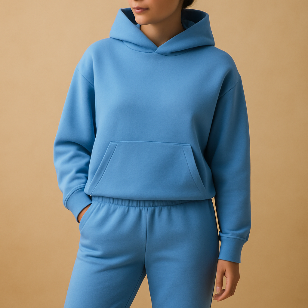 Oversized dames loungewear set met hoodie en joggingbroek, ideaal voor thuis, vrije tijd of onderweg, beschikbaar in diverse kleuren.