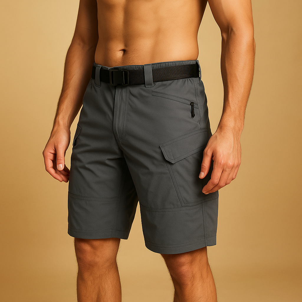 Heren cargo broek met sneldrogend materiaal en meerdere zakken, perfect voor outdoor activiteiten zoals wandelen, kamperen en vissen.