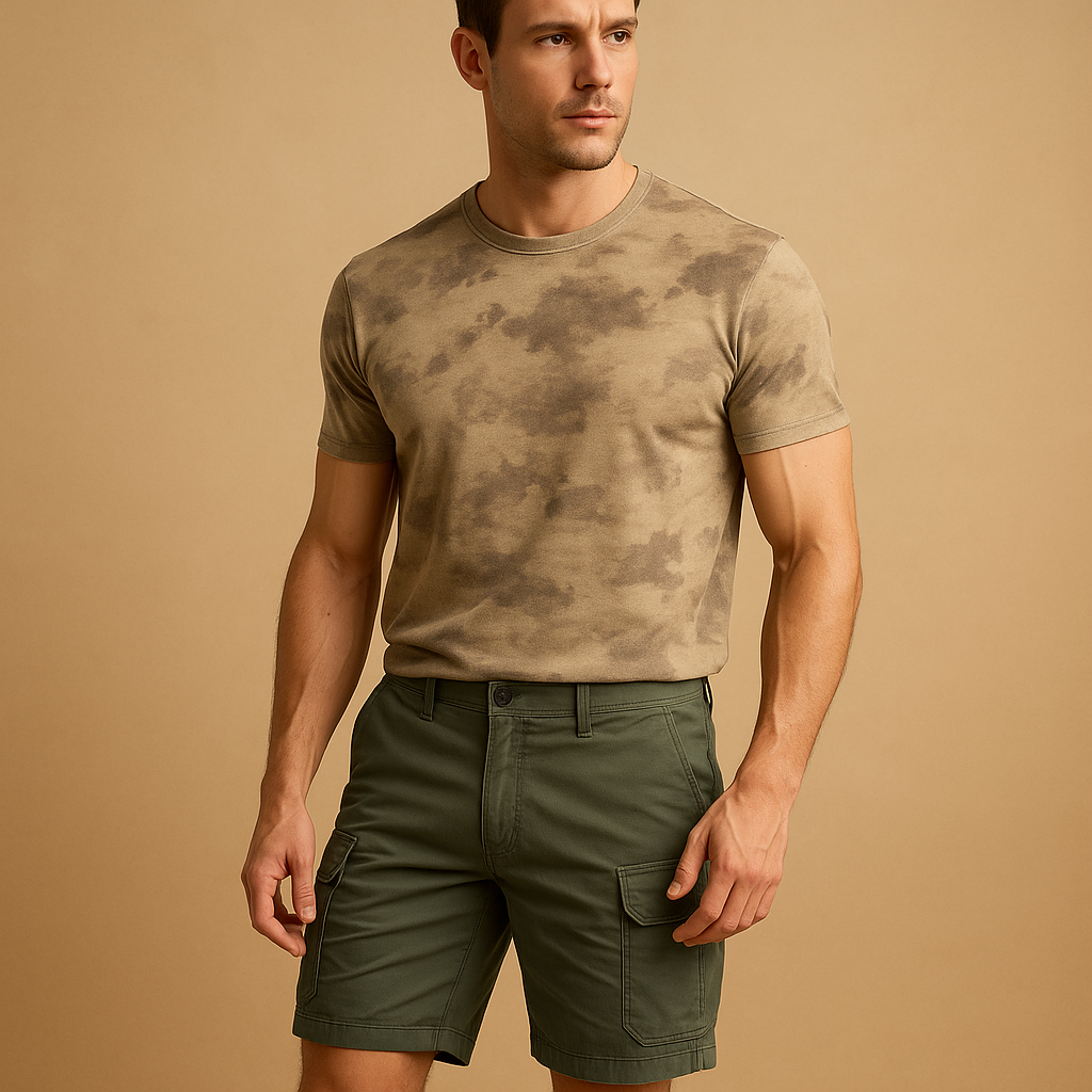 Heren cargo broek met sneldrogend materiaal en meerdere zakken, perfect voor outdoor activiteiten zoals wandelen, kamperen en vissen.