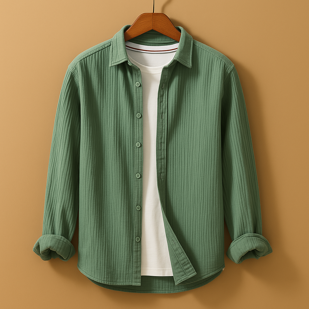 Herenoverhemd met button-down sluiting en lange mouwen, ideaal voor casual of formele outfits in het voor- en najaar