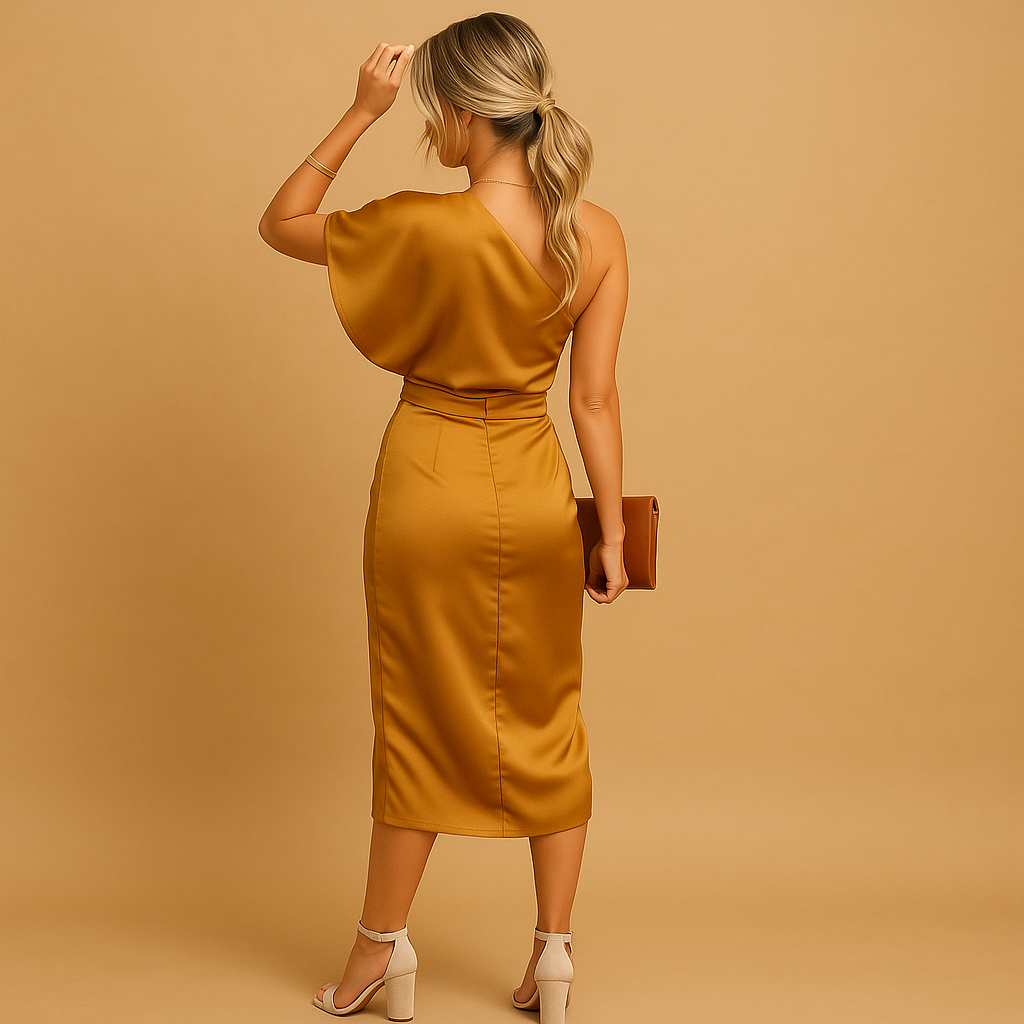 Elegante damesjurk met slanke pasvorm en verfijnd ontwerp, geschikt voor werk, avondgelegenheden of formele events