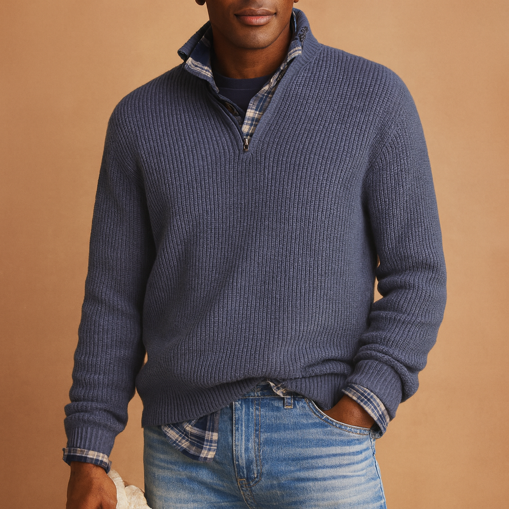 Warme wollen heren trui van premium kwaliteit, comfortabel en duurzaam. Tijdloos ontwerp, ideaal voor koude winterdagen en veelzijdige outfits.