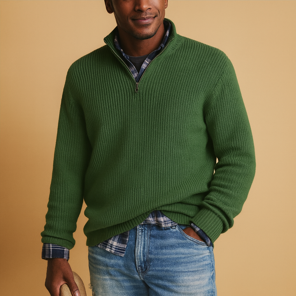 Warme wollen heren trui van premium kwaliteit, comfortabel en duurzaam. Tijdloos ontwerp, ideaal voor koude winterdagen en veelzijdige outfits.