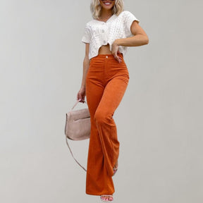 Isabelle | Flared corduroy broek voor dames