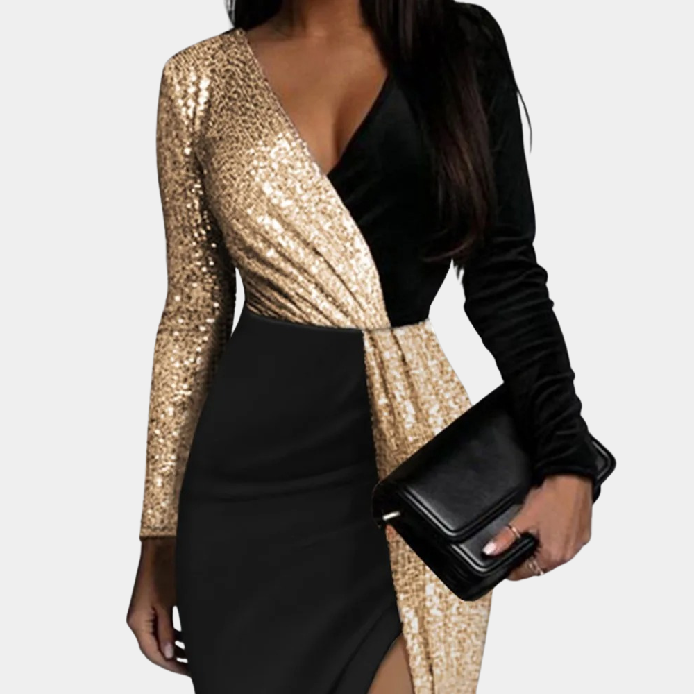 Glitterjurk met Elegante Pasvorm – Feestelijk & Stijlvol